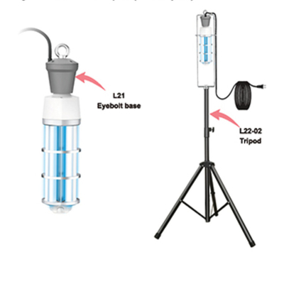 Luce portatile UV-C germicida principale uv dello sterilizzatore della lampada E27 220V di vetro di quarzo