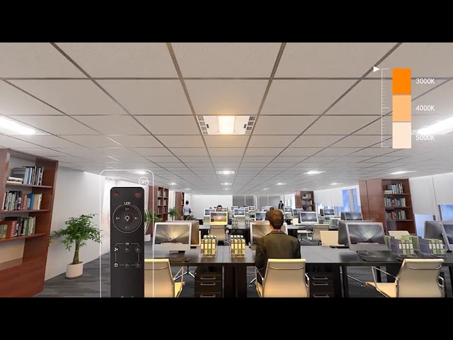 video aziendali circa 254nm Ceiling LED Panel Light 135W Disinfection Air Circulation