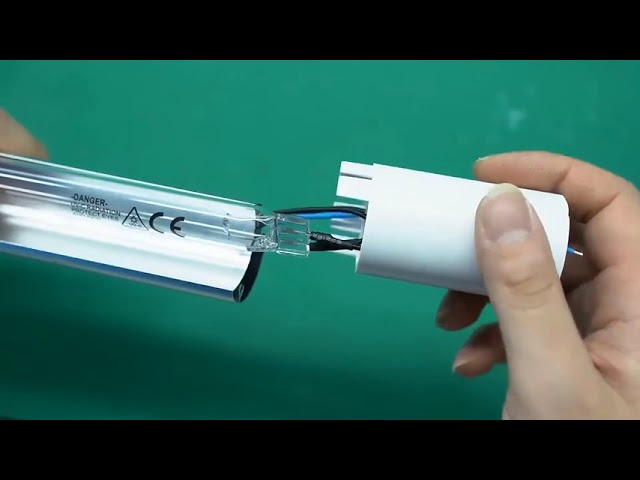 video aziendali circa Microwave Sensor 20W Quartz UVC Lamp Tube T8 Germicidal UV Sterilizing Lamp